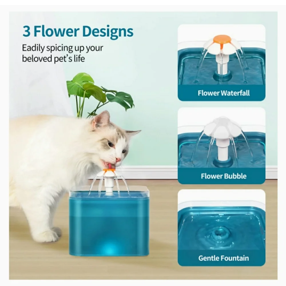 Pet Water Fountain with LED Light